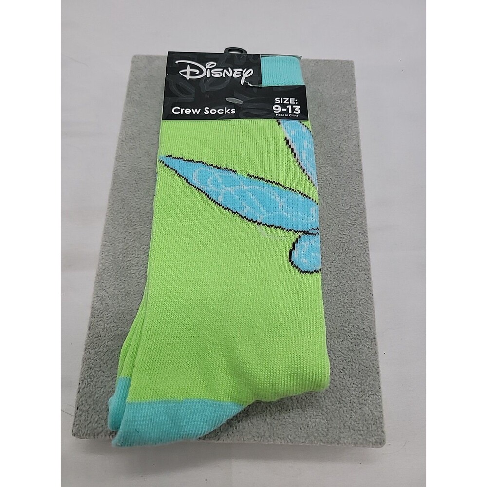 Disney Peter Pan Sassy Pixie Tinker Bell  Crew Socks Size 9-13 New